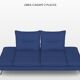 Contemporary sofa aerre italia blue 2-seater