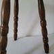 Brutalist stool in turned wood