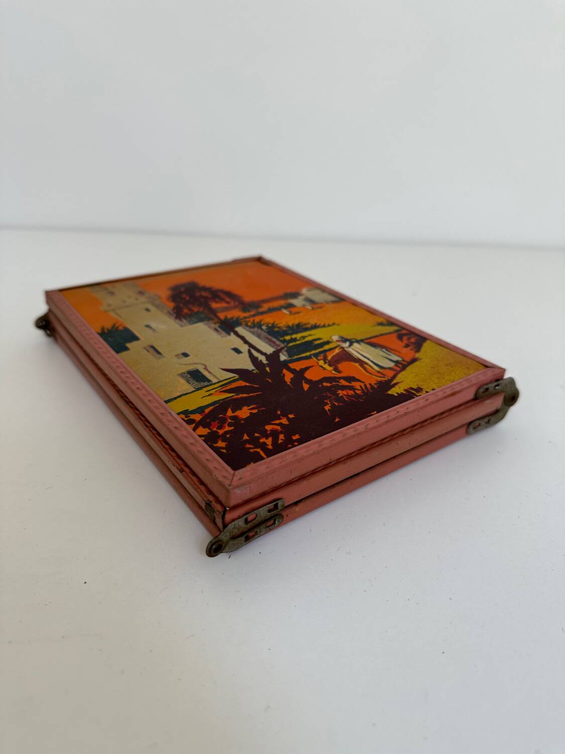 Orientalist triptych barber mirror 1920