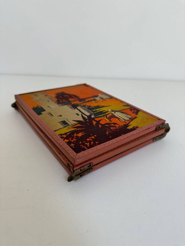 Miroir triptyque de barbier orientaliste, 1920