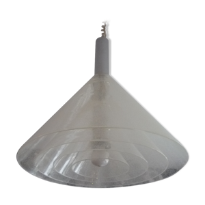 suspension verre bullé et chrome Carlo Nason pour mazzega