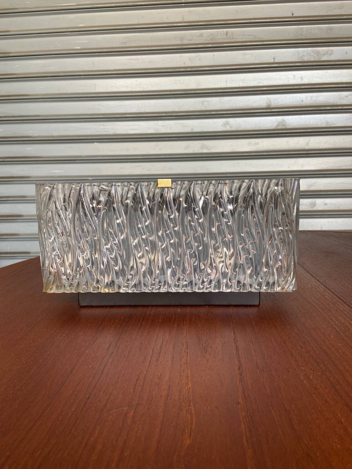 3 molded glass sconces 1950