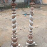 Pair of large antique torches from the 18th century.