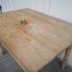 wooden dining table, vintage, turned legs, firm table style