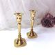 Pair of small brass candlesticks