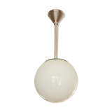 Art Deco globe hanging lamp in opaline,1940