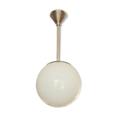 Art Deco globe hanging lamp in opaline,1940