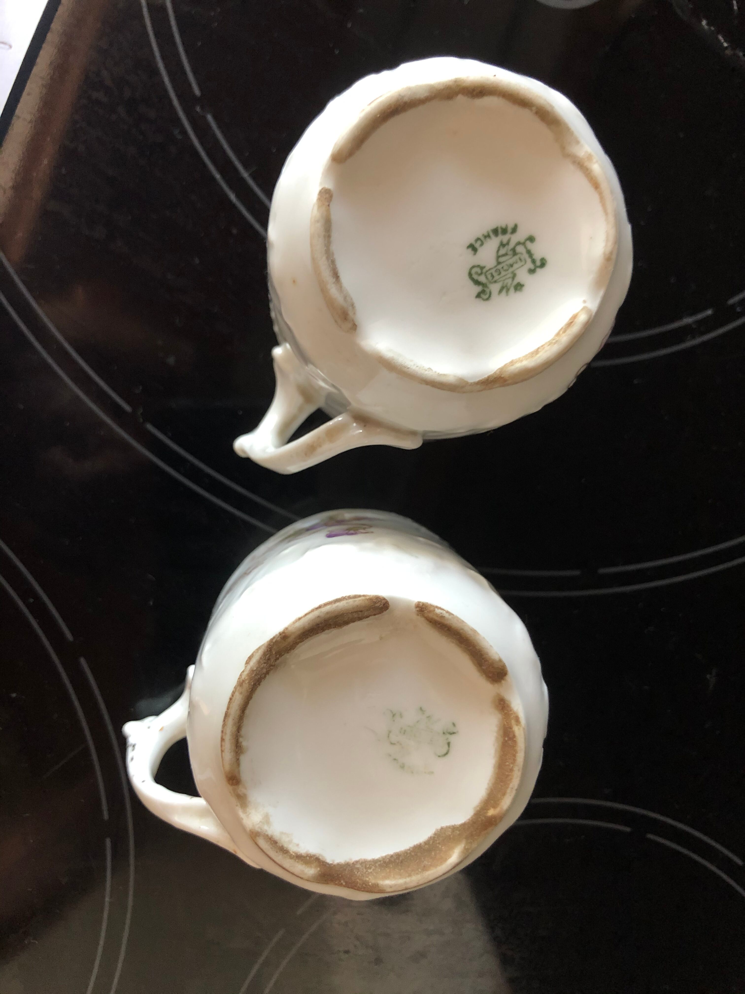 Set de 2 tasses anciennes Limoges