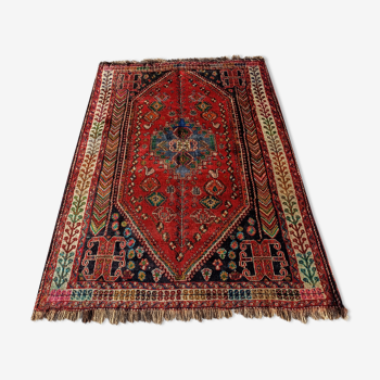 Antique carpet Iran Shiraz 205x140 handmade