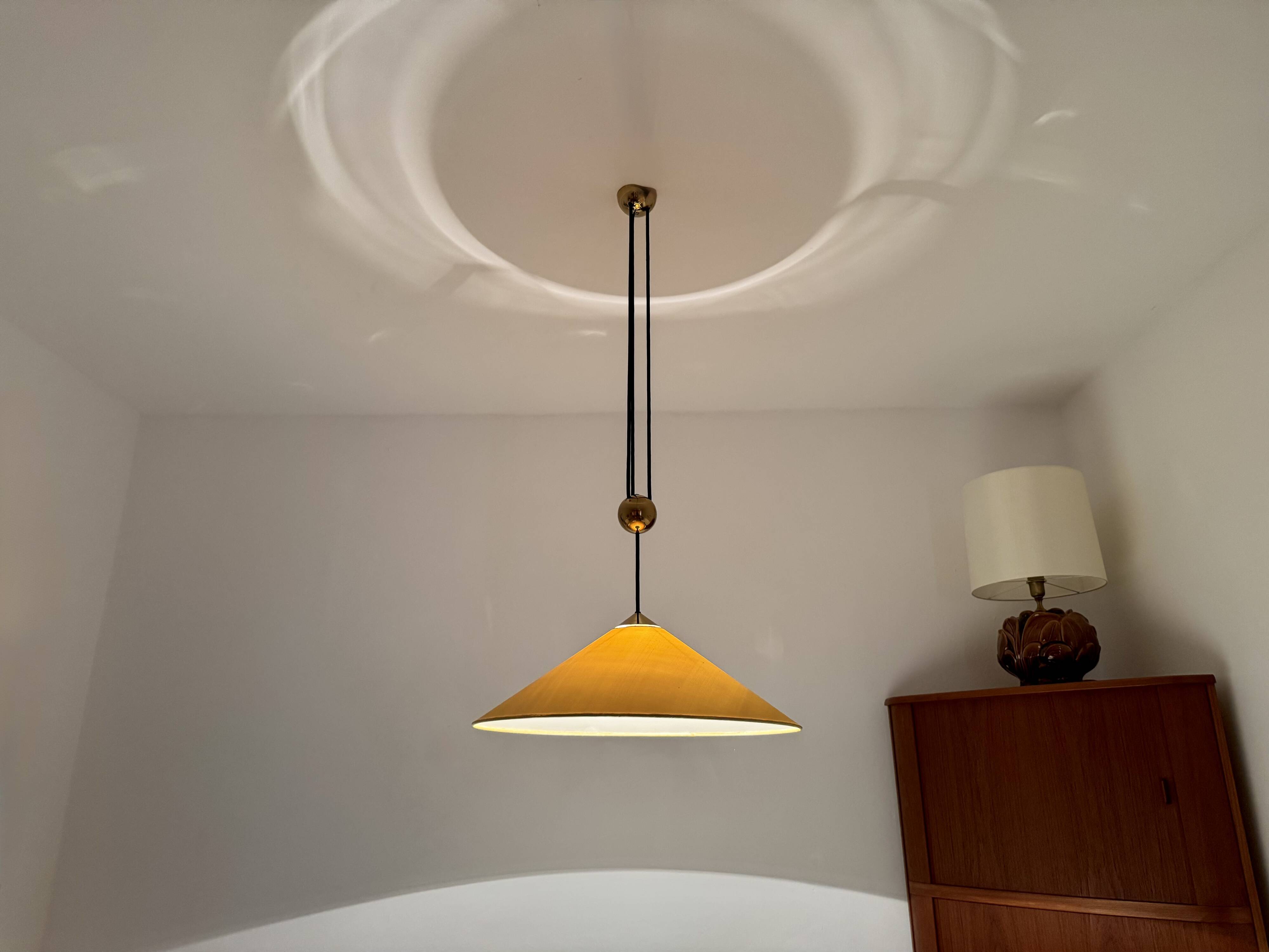 Large Adjustable Pendant Lamp with Counterweight by Florian Schulz