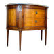 Louis XVI Style Mahogany Half Moon Chest of Drawers Stamped Mailfert