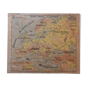 Vidal-Lablache n ° 12 Europe relief school map