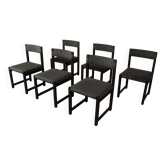 Set of six dining chairs designed by Jean Batenburg for MI, Belgium, circa 1969