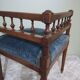 Fauteuil d'angle de style Louis XV assise velours