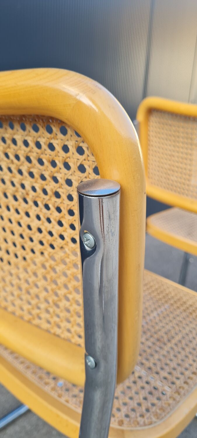 Pair of chairs cesca B32 by Marcel breuer