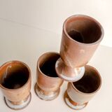 Set of 4 Mazagran stoneware mugs