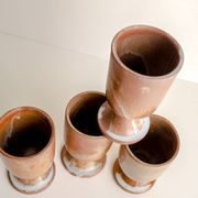 Set of 4 Mazagran stoneware mugs