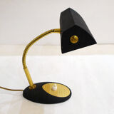 Small black Aluminor desk lamp - gilded