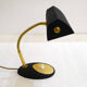Lampe de bureau Aluminor noir & dorée