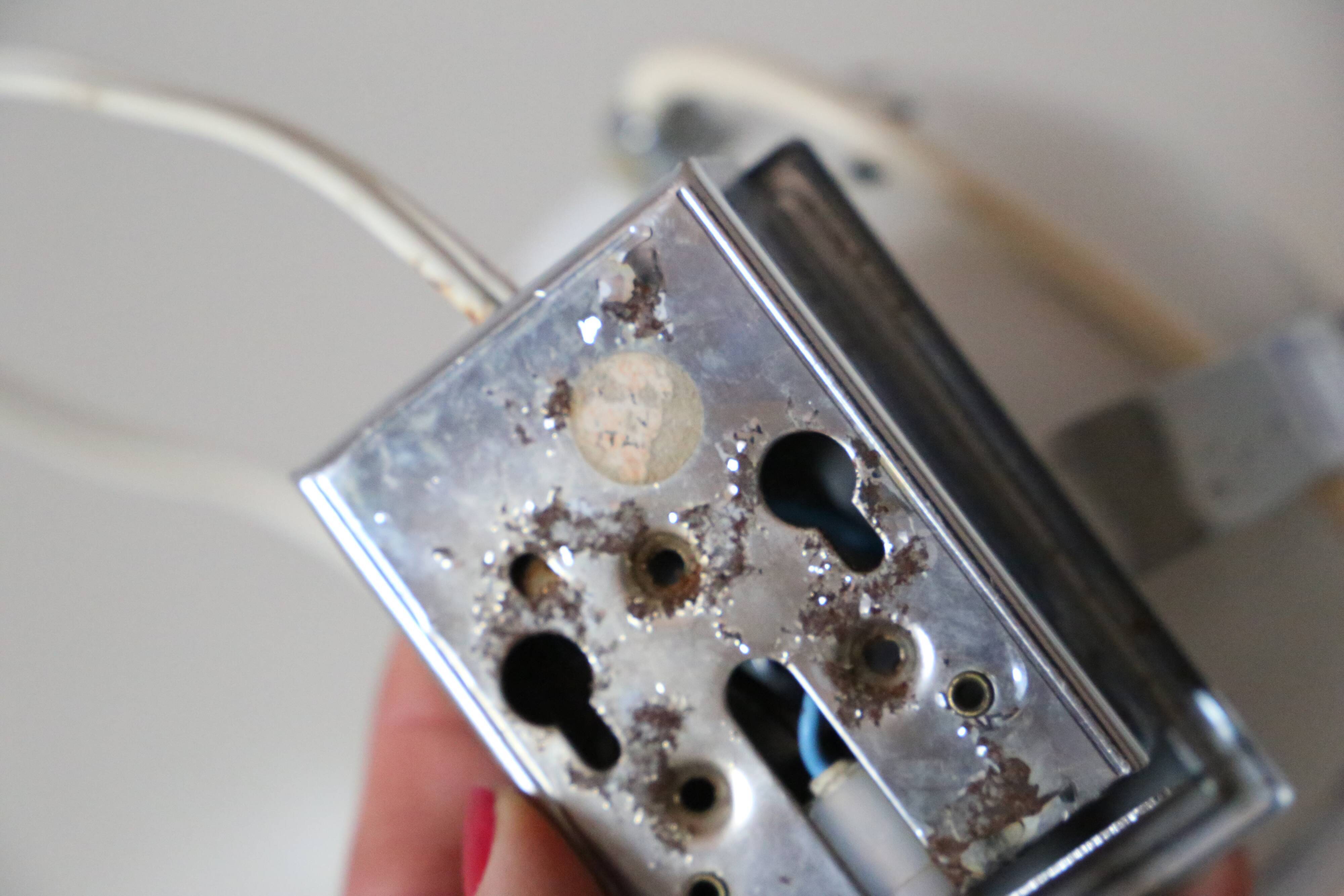 Eyes ball wall lamp, white, vintage 70s