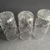 3 grands verres Saint Louis service Sammy estampillés