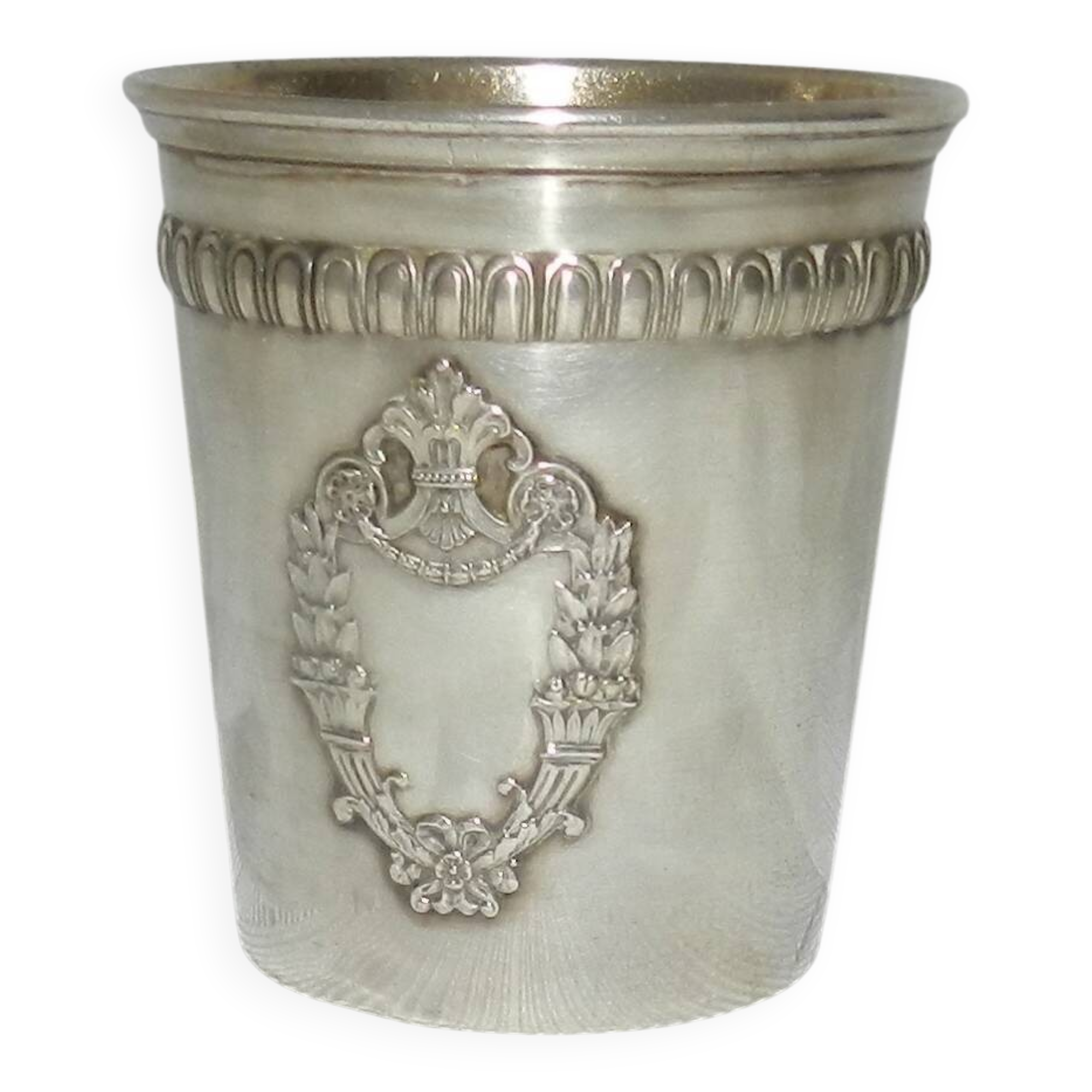 Solid silver cup, Minerva hallmark