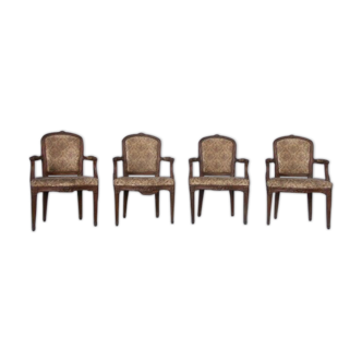 Série de 4 fauteuils de style Louis XVI