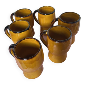Vintage orange mugs 70s