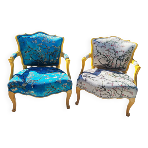 Paire de fauteuils cabriolets,