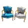 Restyled pair of cabriolet armchairs