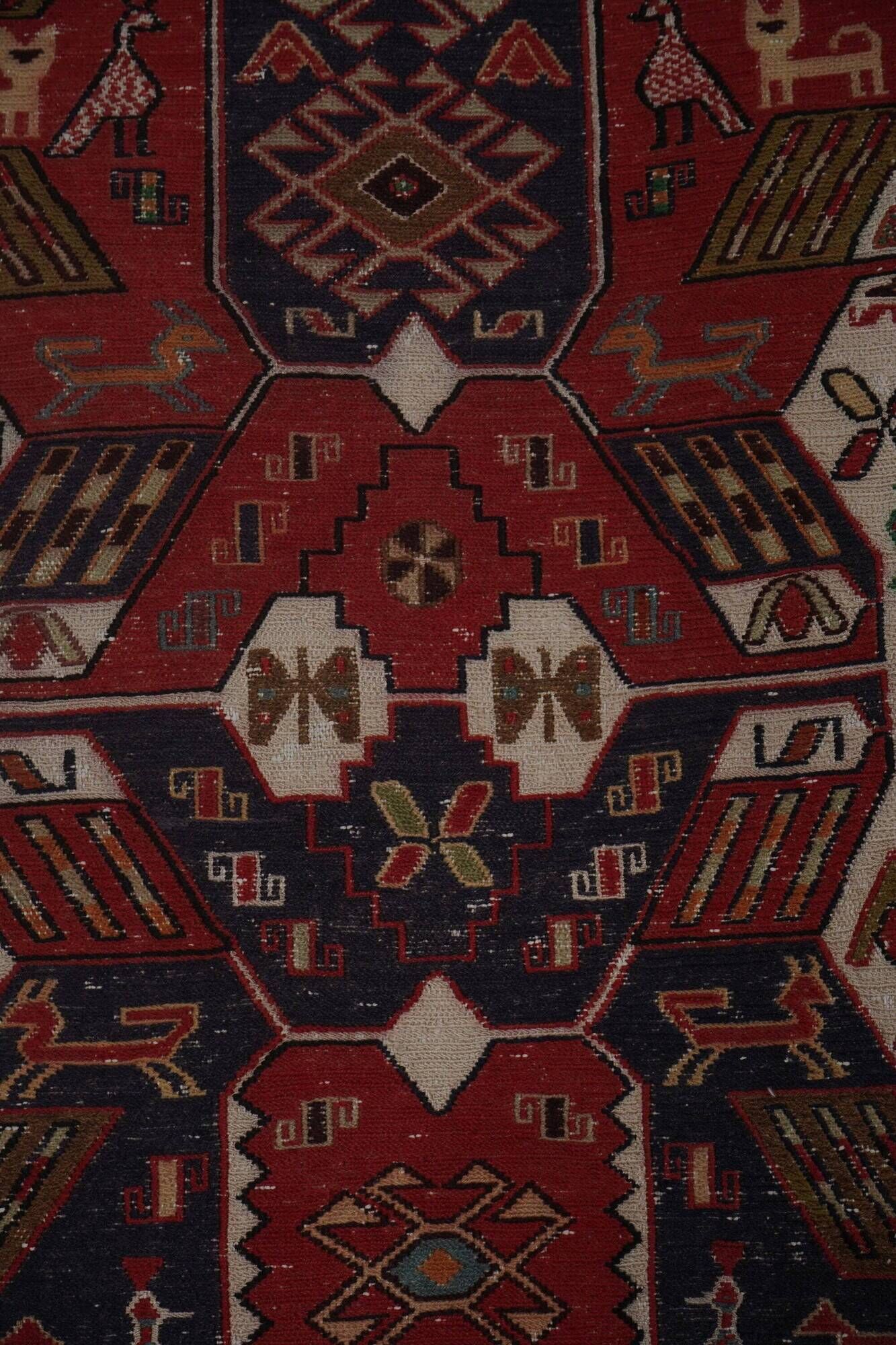 Vintage Turkish kilim handwoven 123x193 cm