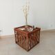 Table basse vintage en bambou et rotin années 60/70