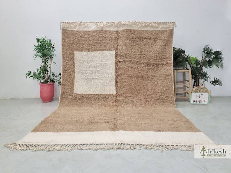 Tapis benimrirt marocain marron