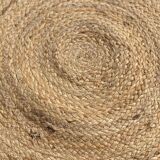 Husch Natural Round Scandinavian Jute Rug 155cm