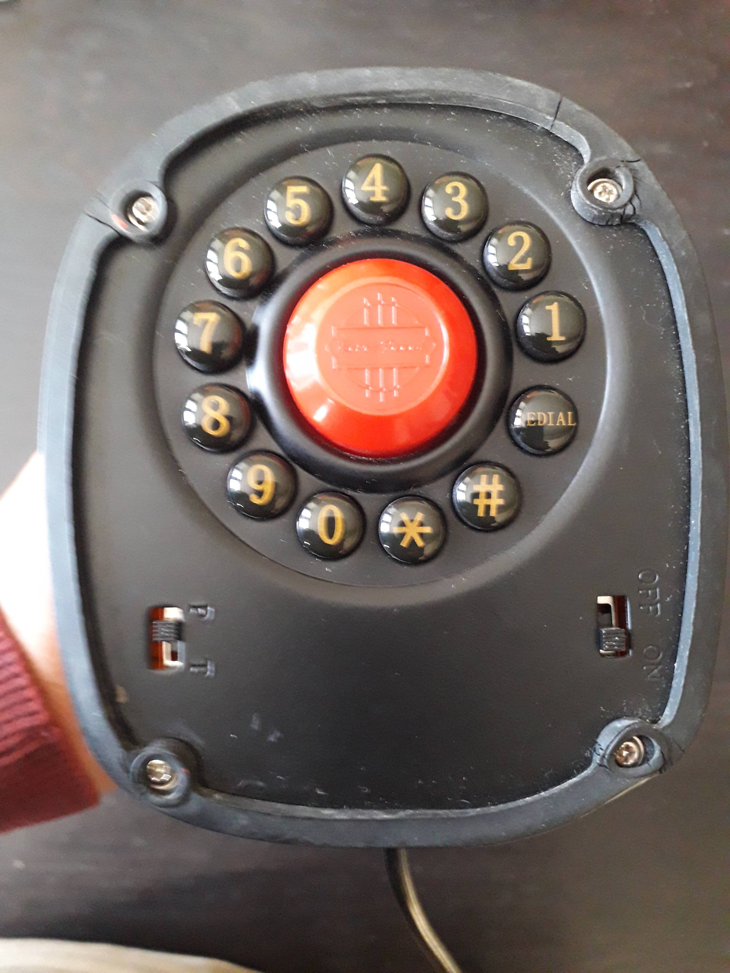 Old cobra orange vintage phone