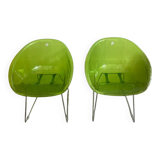 Green plexi chairs