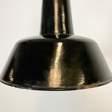 Vintage Black Industrial Ceiling Lamp, 1930s