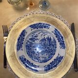Set of 2 flat plates pyroblan blue