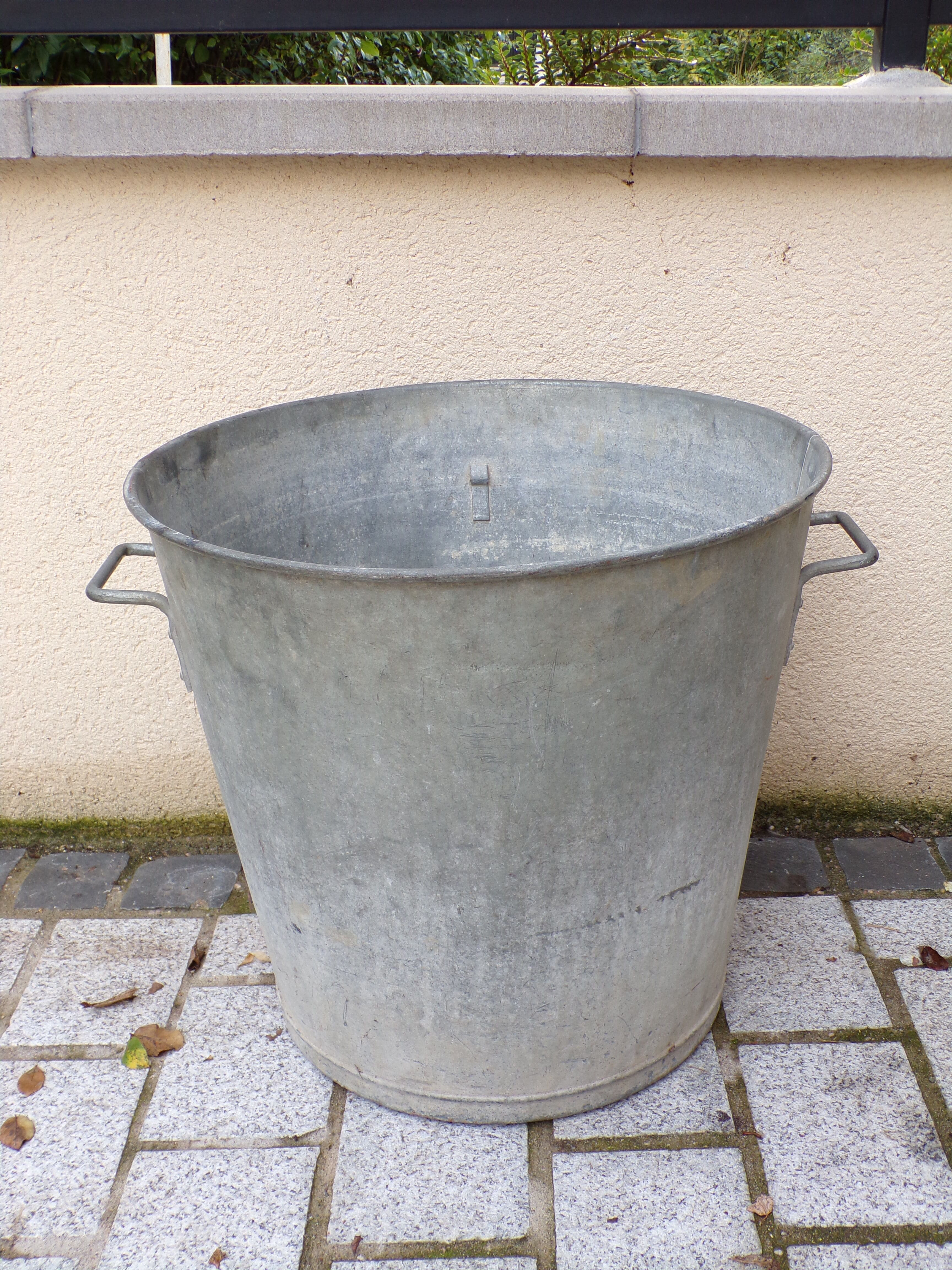 Ancienne lessiveuse en zinc Ø47cm