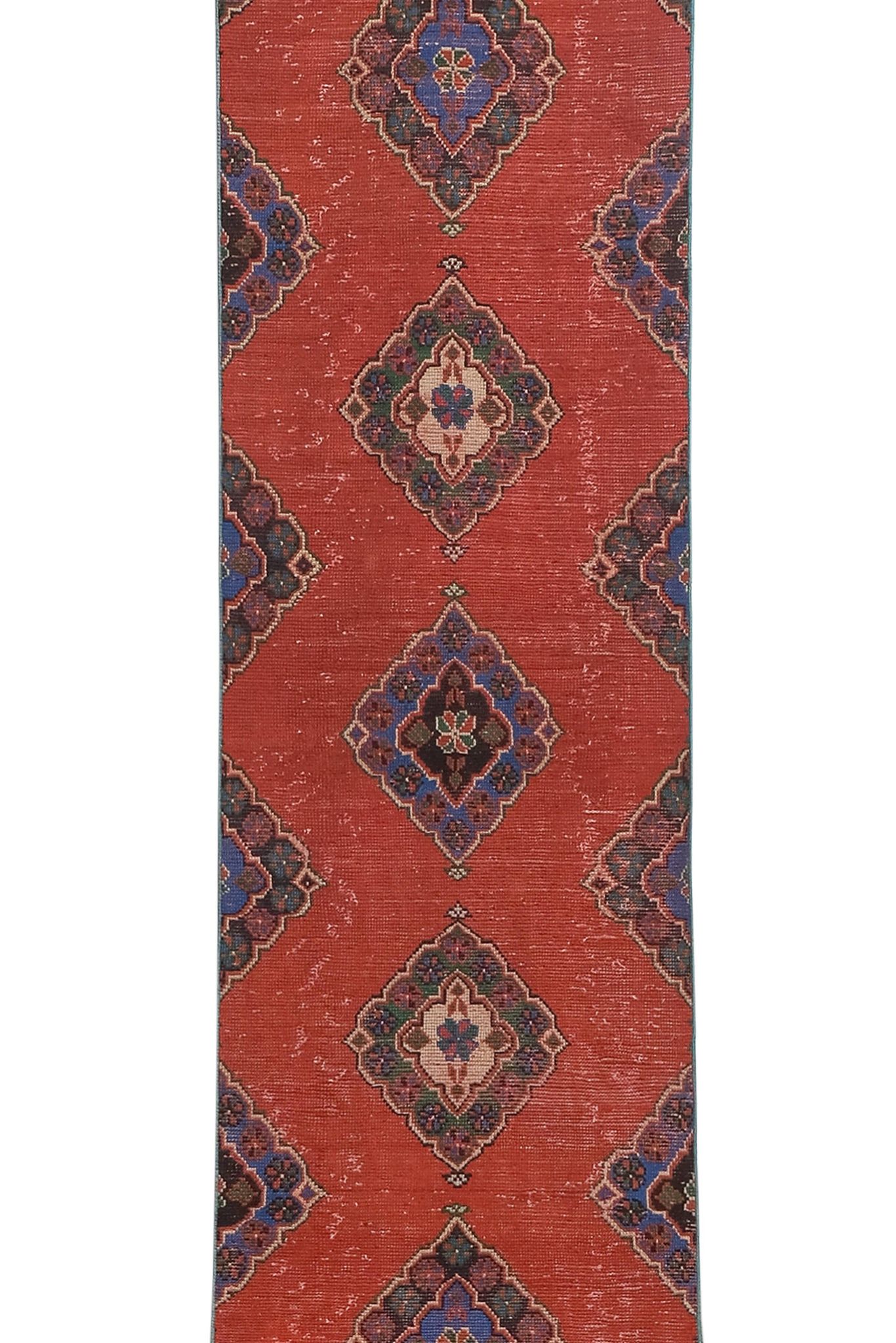 Tapis vintage turc de oushak tissé à la main 91x660 cm