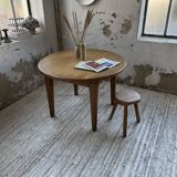 1950s round oak table