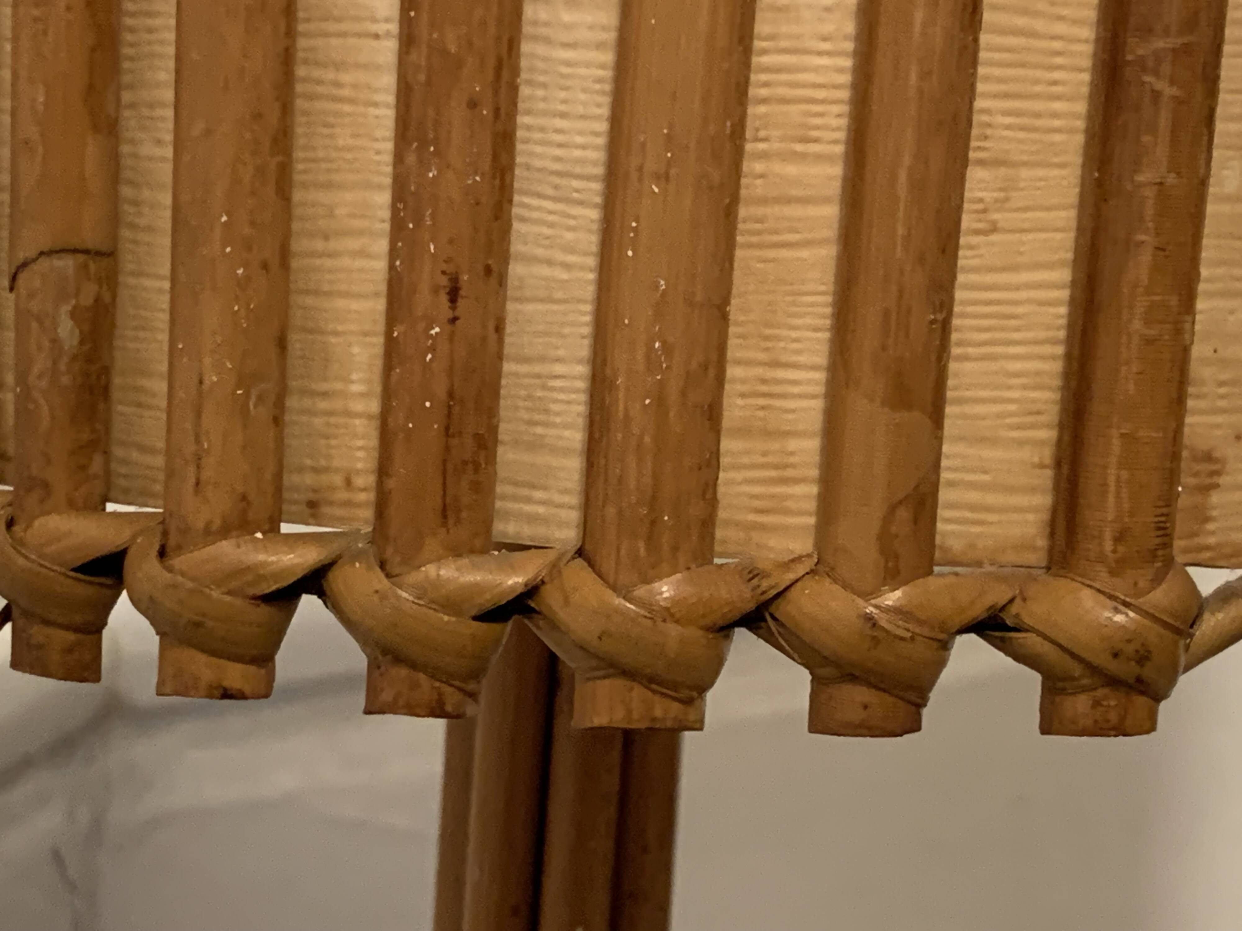 Rattan tripod lamp 1950 H47