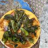 Dish on foot, glazed Provençal ceramic