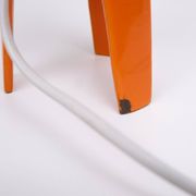 Lampes de table Voss Belysning en émail orange, années 1950, Danemark