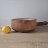 Old terracotta poelon