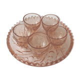 Lot glasses with saucer 50s