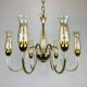 Vintage Murano glass chandelier in amber by De Majo, Italy, 1970s.