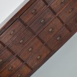 French Restored Oak Hardware Store Apothecary Cabinet, 1920/1930s