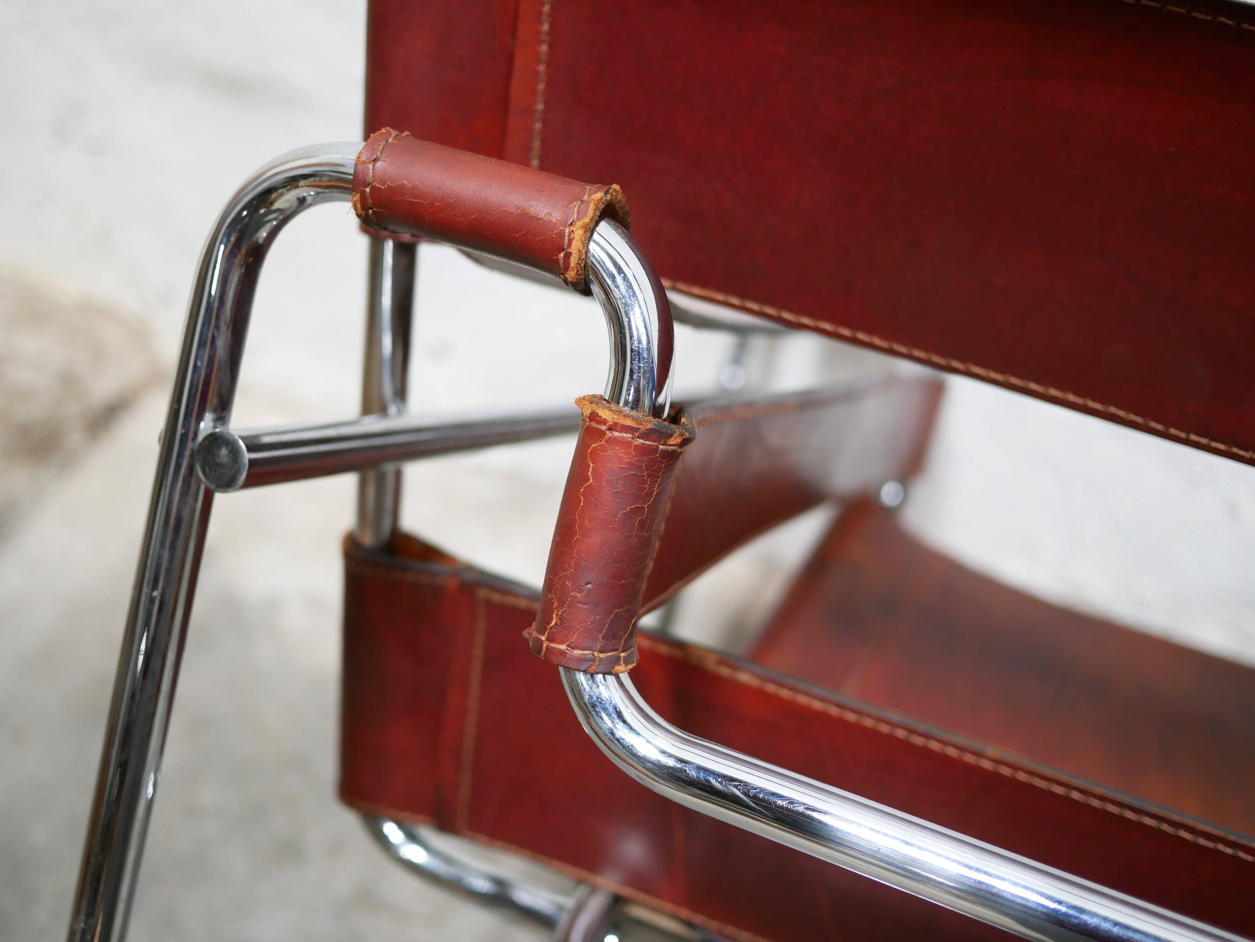 Fauteuil Wassily B3 vintage par Marcel Breuer