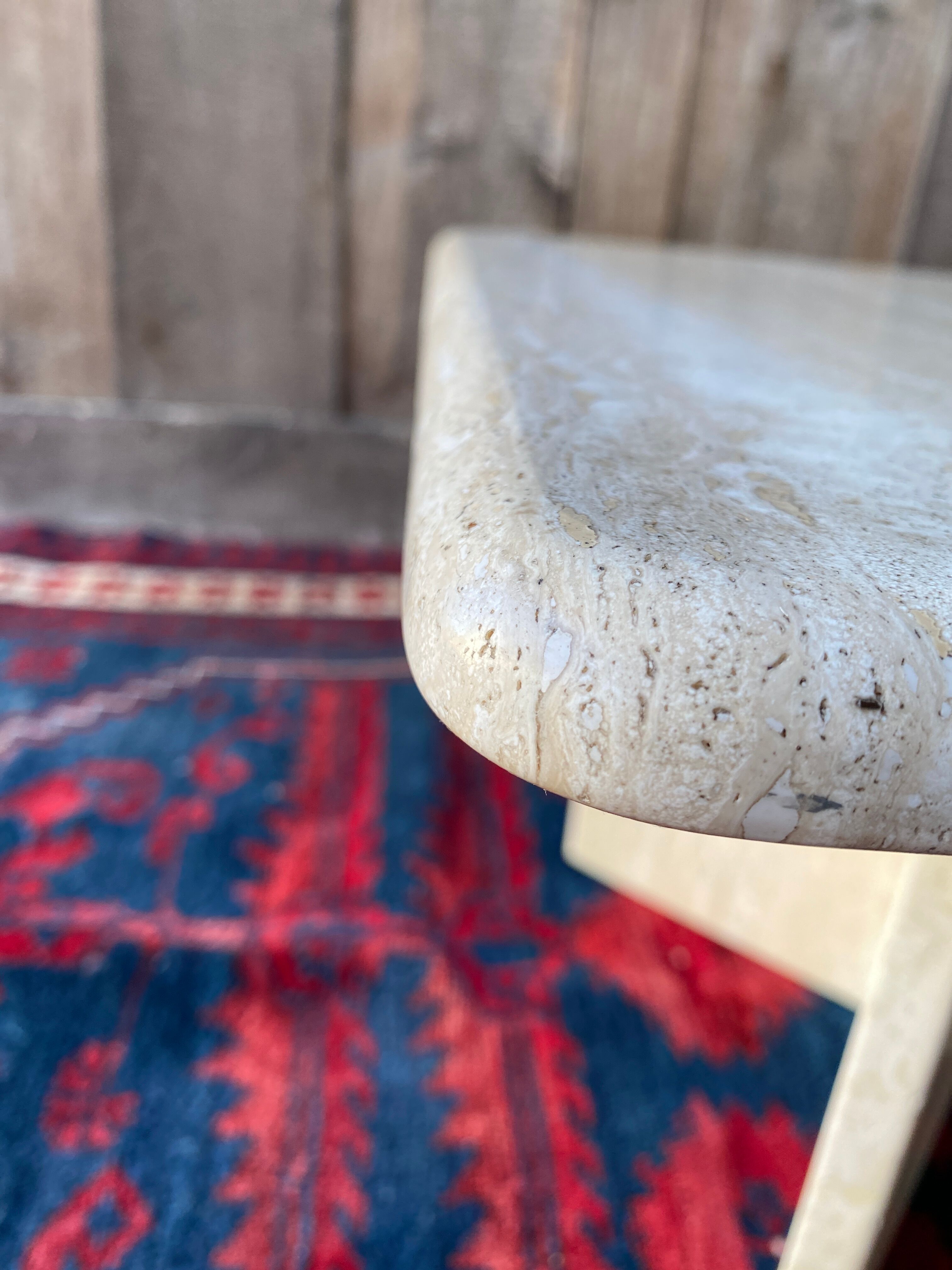 Coffee table in travertine